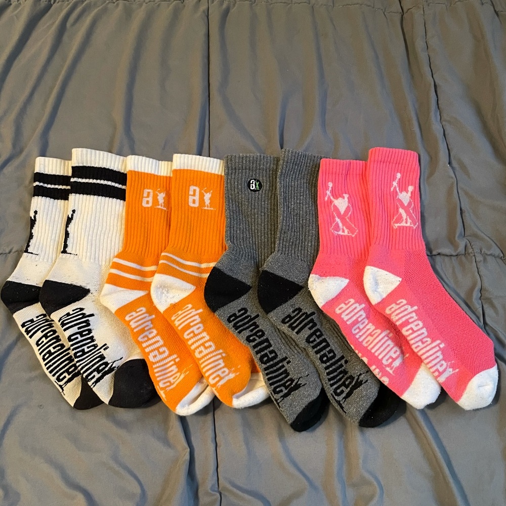 Adrenaline Lacrosse Sports Socks (Set of 4)